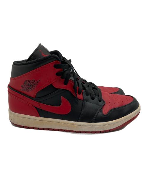 NIKE（ナイキ）NIKE (ナイキ) Air Jordan 1 Mid　ハイカットスニーカー レッド×ブラック サイズ:SIZE 30cmの古着・服飾アイテム
