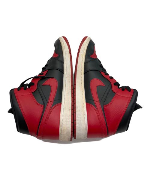 NIKE（ナイキ）NIKE (ナイキ) Air Jordan 1 Mid　ハイカットスニーカー レッド×ブラック サイズ:SIZE 30cmの古着・服飾アイテム
