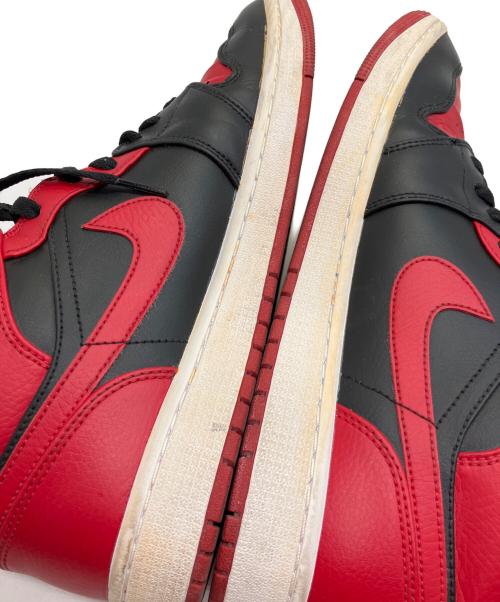 NIKE（ナイキ）NIKE (ナイキ) Air Jordan 1 Mid　ハイカットスニーカー レッド×ブラック サイズ:SIZE 30cmの古着・服飾アイテム