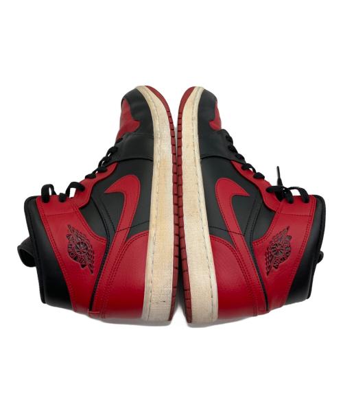 NIKE（ナイキ）NIKE (ナイキ) Air Jordan 1 Mid　ハイカットスニーカー レッド×ブラック サイズ:SIZE 30cmの古着・服飾アイテム