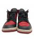 中古・古着 NIKE (ナイキ) Air Jordan 1 Mid　ハイカットスニーカー レッド×ブラック サイズ:SIZE 30cm：8000円