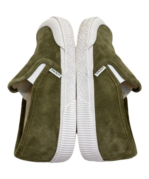 LOEWE（ロエベ）LOEWE (ロエベ) スリッポン カーキ×ホワイト サイズ:43の古着・服飾アイテム