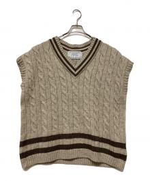 oldderby Knitwear（オールドダービーニットウェア）の古着「ニットベスト」｜ベージュ