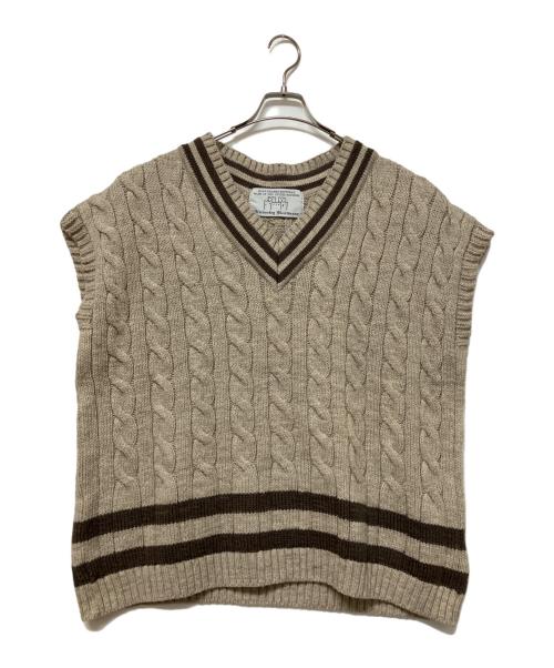oldderby Knitwear（オールドダービーニットウェア）oldderby Knitwear (オールドダービーニットウェア) ニットベスト ベージュ サイズ:Freeの古着・服飾アイテム