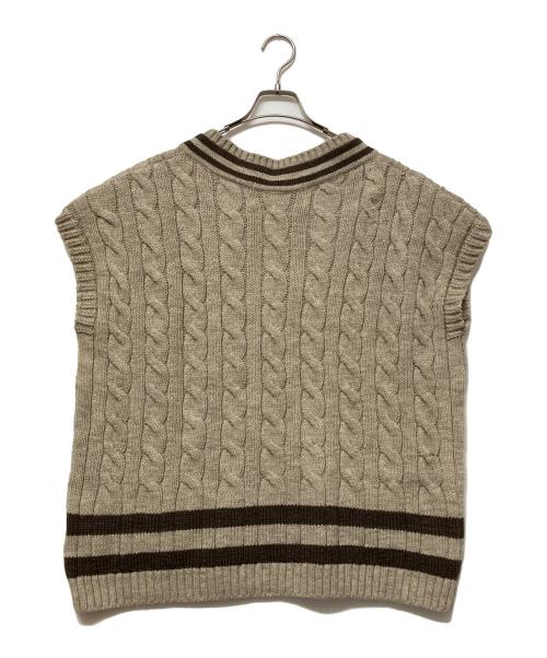 oldderby Knitwear（オールドダービーニットウェア）oldderby Knitwear (オールドダービーニットウェア) ニットベスト ベージュ サイズ:Freeの古着・服飾アイテム