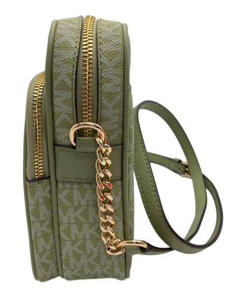MICHAEL KORS（マイケル・コース）MICHAEL KORS (マイケル・コース) ショルダーバッグ グリーン×ホワイトの古着・服飾アイテム