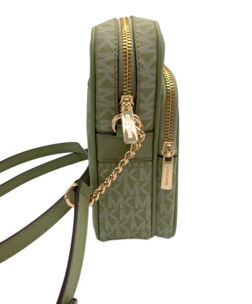 MICHAEL KORS（マイケル・コース）MICHAEL KORS (マイケル・コース) ショルダーバッグ グリーン×ホワイトの古着・服飾アイテム