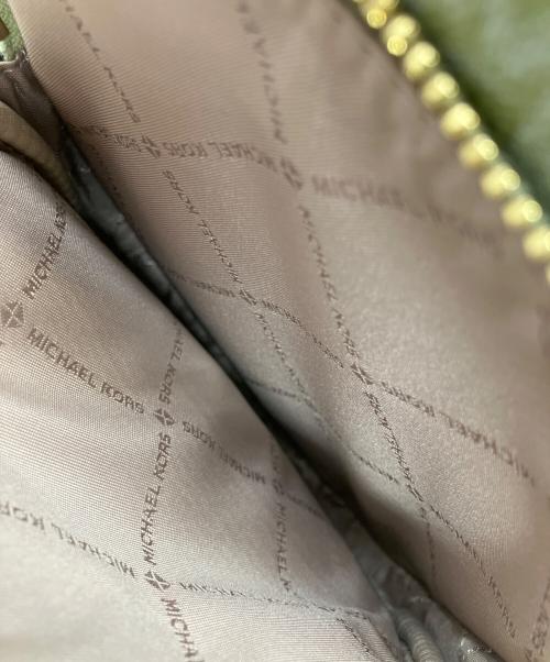 MICHAEL KORS（マイケル・コース）MICHAEL KORS (マイケル・コース) ショルダーバッグ グリーン×ホワイトの古着・服飾アイテム