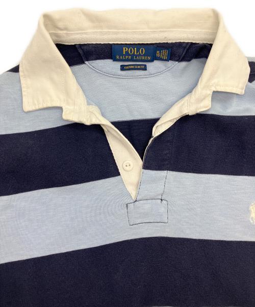 POLO RALPH LAUREN（ポロ・ラルフローレン）POLO RALPH LAUREN (ポロ・ラルフローレン) ラガーシャツ スカイブルー×ブルー サイズ: XLの古着・服飾アイテム
