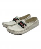 GUCCIグッチ）の古着「ドライビングシューズ」｜ホワイト