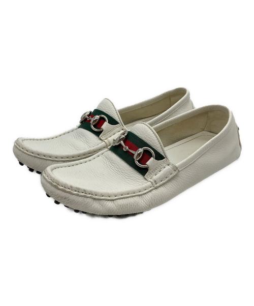 GUCCI（グッチ）GUCCI (グッチ) ドライビングシューズ ホワイト サイズ:SIZE 37 1/2の古着・服飾アイテム