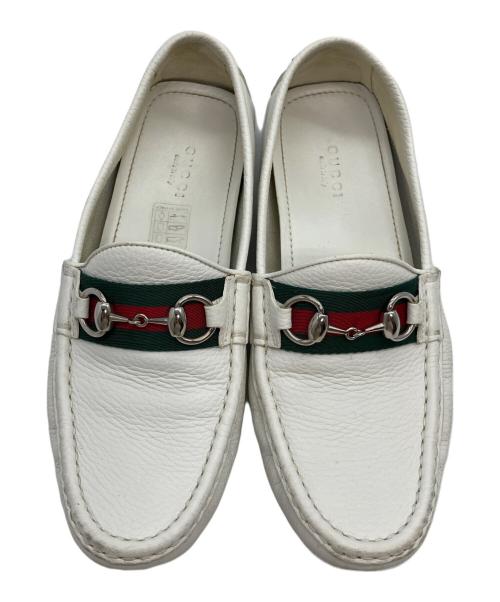 GUCCI（グッチ）GUCCI (グッチ) ドライビングシューズ ホワイト サイズ:SIZE 37 1/2の古着・服飾アイテム
