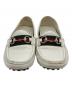 中古・古着 GUCCI (グッチ) ドライビングシューズ ホワイト サイズ:SIZE 37 1/2：7000円