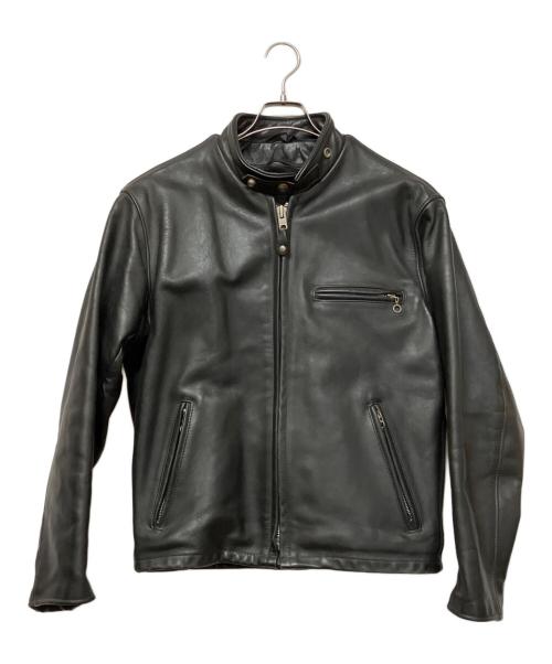 Schott（ショット）Schott (ショット) ボアライナー付シングルライダースレザージャケット ブラック サイズ:40の古着・服飾アイテム