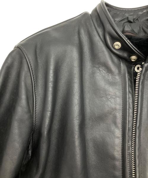 Schott（ショット）Schott (ショット) ボアライナー付シングルライダースレザージャケット ブラック サイズ:40の古着・服飾アイテム