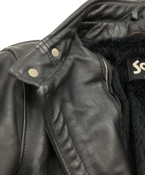 Schott（ショット）Schott (ショット) ボアライナー付シングルライダースレザージャケット ブラック サイズ:40の古着・服飾アイテム