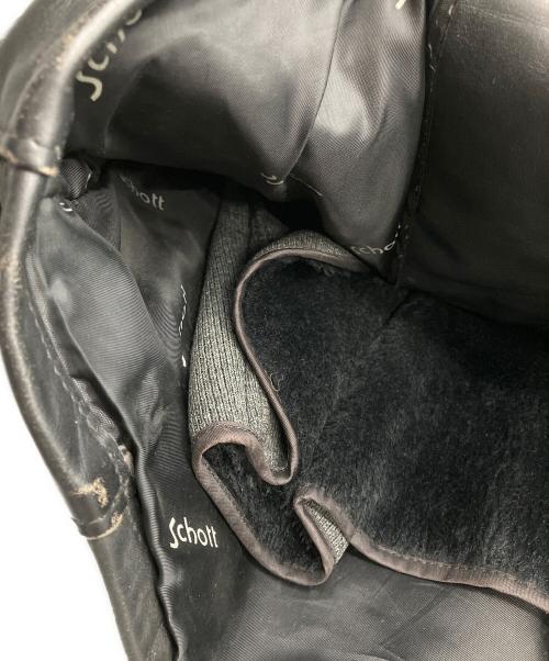 Schott（ショット）Schott (ショット) ボアライナー付シングルライダースレザージャケット ブラック サイズ:40の古着・服飾アイテム