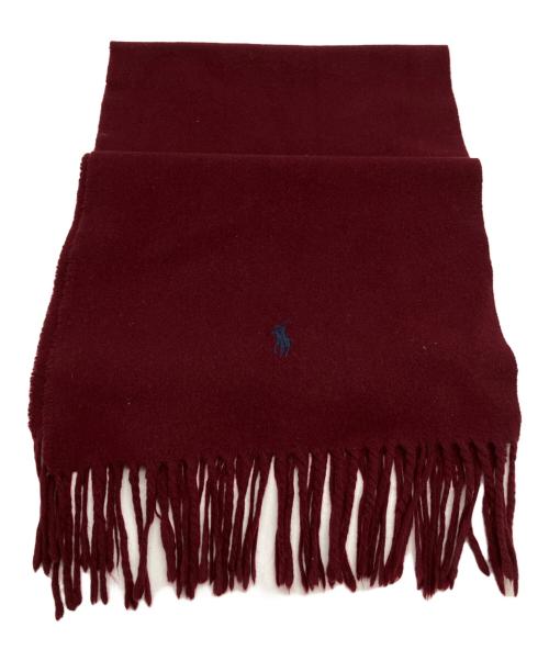 POLO RALPH LAUREN（ポロ・ラルフローレン）POLO RALPH LAUREN (ポロ・ラルフローレン) カシミヤストール ボルドーの古着・服飾アイテム