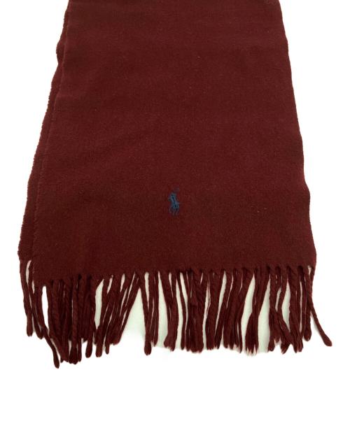 POLO RALPH LAUREN（ポロ・ラルフローレン）POLO RALPH LAUREN (ポロ・ラルフローレン) カシミヤストール ボルドーの古着・服飾アイテム
