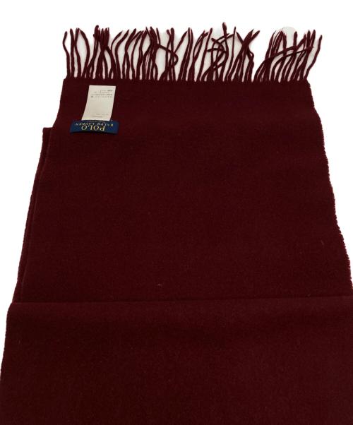 POLO RALPH LAUREN（ポロ・ラルフローレン）POLO RALPH LAUREN (ポロ・ラルフローレン) カシミヤストール ボルドーの古着・服飾アイテム