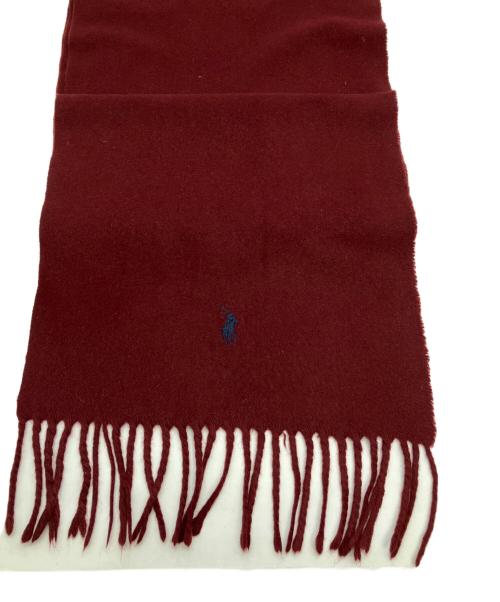 POLO RALPH LAUREN（ポロ・ラルフローレン）POLO RALPH LAUREN (ポロ・ラルフローレン) カシミヤストール ボルドーの古着・服飾アイテム