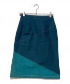 B-chadビーチャード）の古着「デニムスカート」｜ネイビー×グリーン