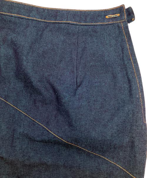 B-chad（ビーチャード）B-chad (ビーチャード) デニムスカート ネイビー×グリーン サイズ:9ARの古着・服飾アイテム