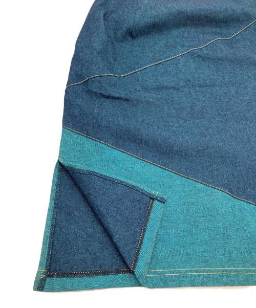 B-chad（ビーチャード）B-chad (ビーチャード) デニムスカート ネイビー×グリーン サイズ:9ARの古着・服飾アイテム