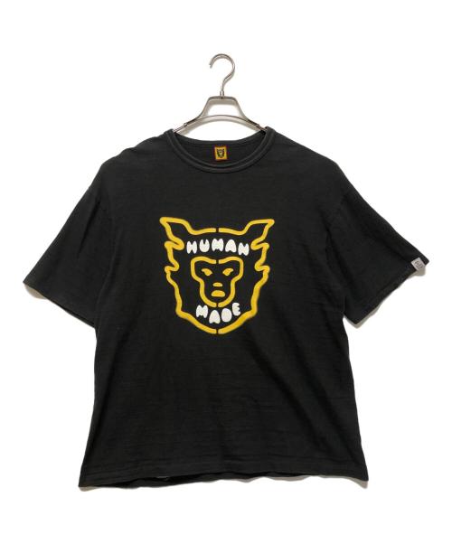 HUMAN MADE（ヒューマンメイド）HUMAN MADE (ヒューマンメイド) 半袖カットソー グレー×イエロー サイズ:2XLの古着・服飾アイテム
