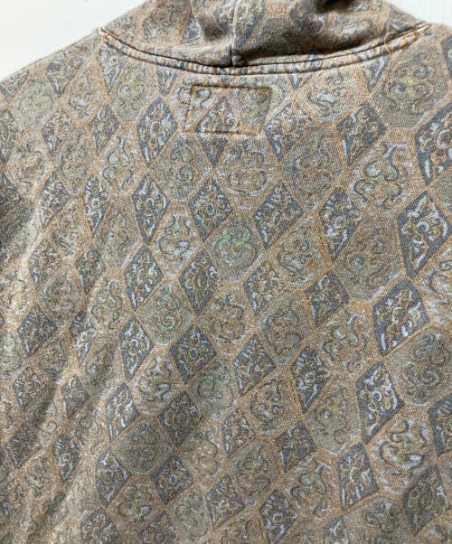 stussy（ステューシー）stussy (ステューシー) プルオーバーパーカー グレー×ブラウン サイズ:Lの古着・服飾アイテム