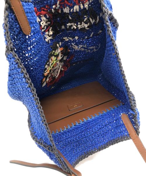 ANYA HINDMARCH（アニヤ・ハインドマーチ）ANYA HINDMARCH (アニヤ・ハインドマーチ) トートバッグ ブルーの古着・服飾アイテム