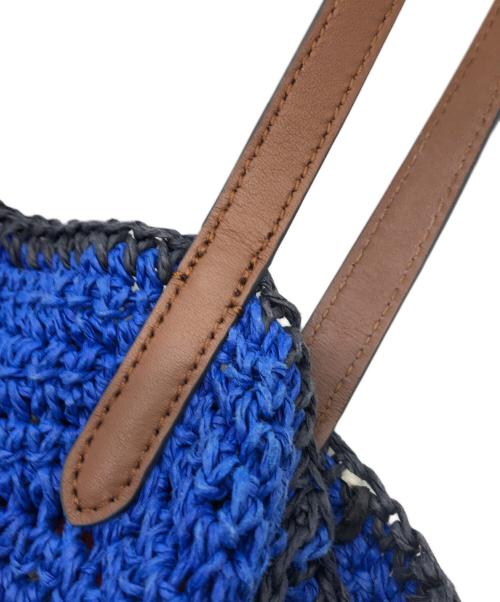 ANYA HINDMARCH（アニヤ・ハインドマーチ）ANYA HINDMARCH (アニヤ・ハインドマーチ) トートバッグ ブルーの古着・服飾アイテム