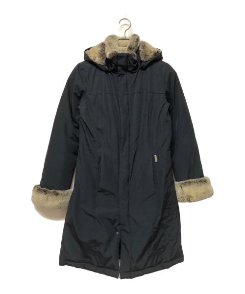 WOOLRICH（ウールリッチ）WOOLRICH (ウールリッチ) ダウンコート ブラック×ネイビー サイズ:SIZE Sの古着・服飾アイテム