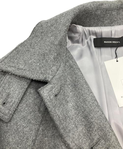 MAISON SPECIAL（メゾンスペシャル）MAISON SPECIAL (メゾンスペシャル) Clear Melton Balmacaan Coat グレー サイズ:36の古着・服飾アイテム