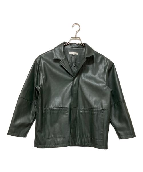 moussy（マウジー）moussy (マウジー) フェイクレザージャケット グリーン サイズ:1の古着・服飾アイテム