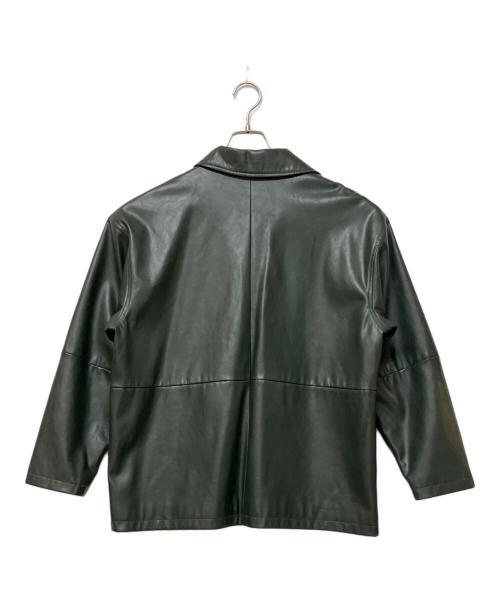 moussy（マウジー）moussy (マウジー) フェイクレザージャケット グリーン サイズ:1の古着・服飾アイテム