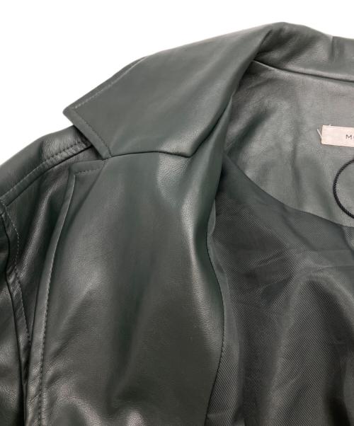moussy（マウジー）moussy (マウジー) フェイクレザージャケット グリーン サイズ:1の古着・服飾アイテム