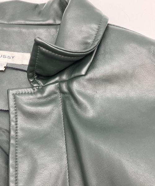 moussy（マウジー）moussy (マウジー) フェイクレザージャケット グリーン サイズ:1の古着・服飾アイテム