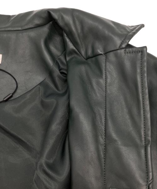 moussy（マウジー）moussy (マウジー) フェイクレザージャケット グリーン サイズ:1の古着・服飾アイテム