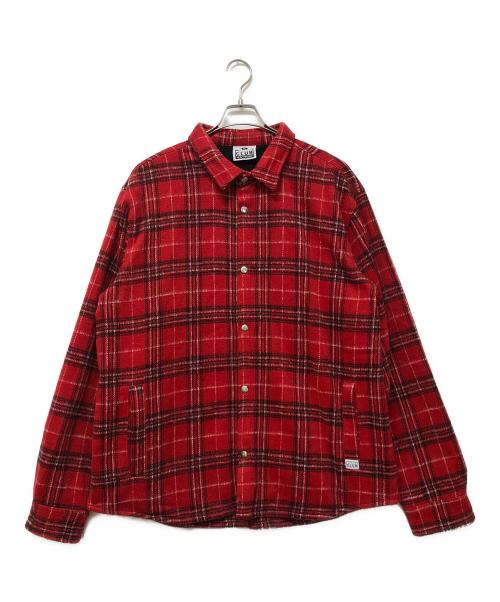 PROCLUB（プロクラブ）PROCLUB (プロクラブ) ワークシャツ レッド サイズ:XLの古着・服飾アイテム