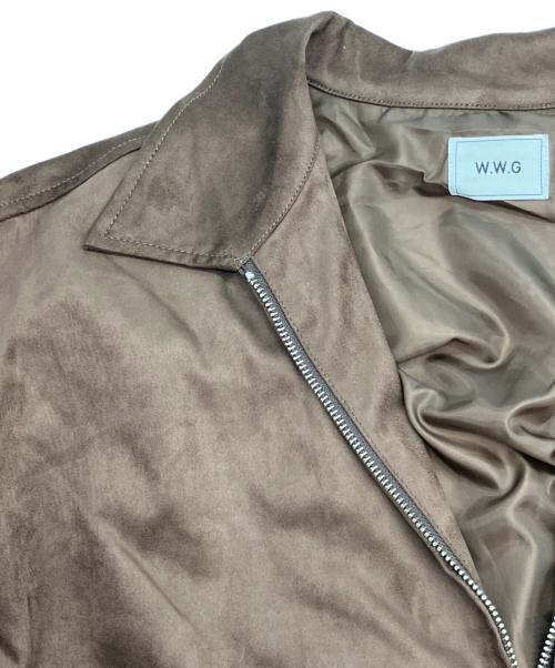 W.W.G（フーズフーギャラリー）W.W.G (フーズフーギャラリー) ジップジャケット ブラウン サイズ:Freeの古着・服飾アイテム