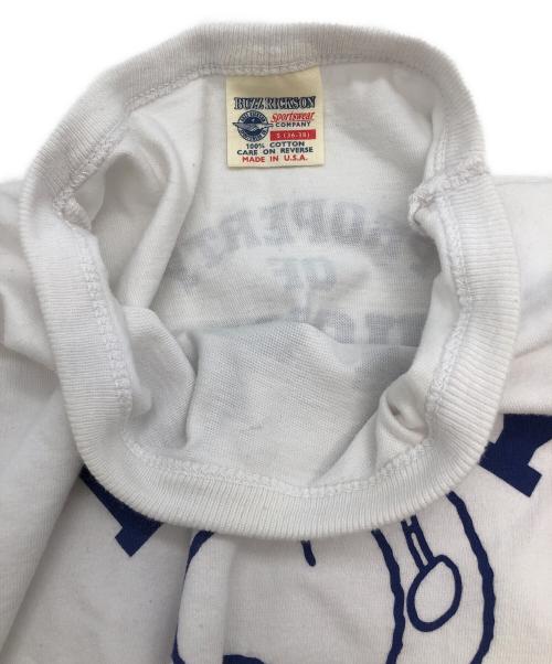 PEANUTS（ピーナッツ）PEANUTS (ピーナッツ) Buzz Rickson's (バズリクソンズ) 半袖カットソー ホワイト サイズ:SIZE Sの古着・服飾アイテム