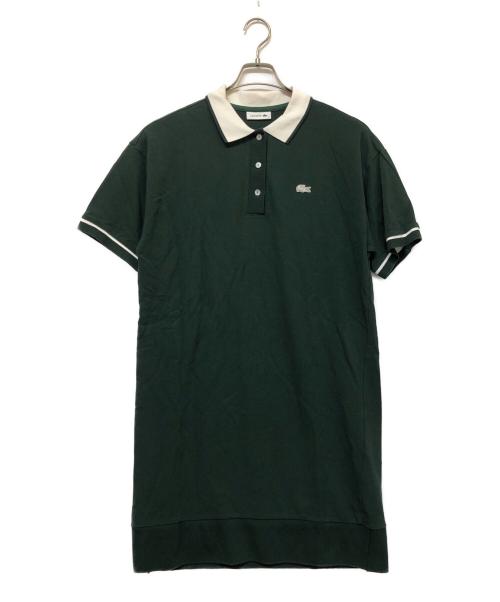 LACOSTE（ラコステ）LACOSTE (ラコステ) 半袖ワンピース グリーン×ホワイト サイズ:SIZE 36の古着・服飾アイテム