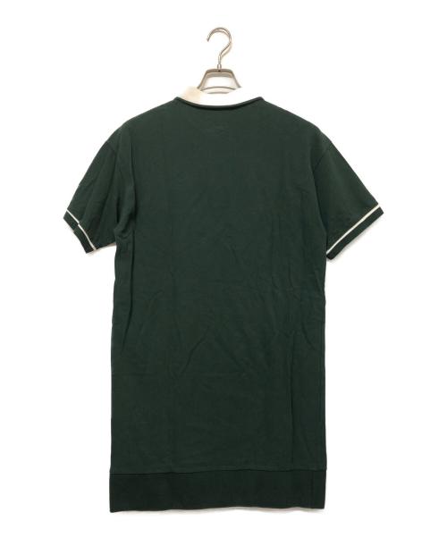 LACOSTE（ラコステ）LACOSTE (ラコステ) 半袖ワンピース グリーン×ホワイト サイズ:SIZE 36の古着・服飾アイテム