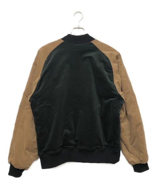 The Stevenson Overall Co.（スティーブンソン オーバーオールズ）The Stevenson Overall Co. (スティーブンソン オーバーオールズ) ブルゾン グリーン×ベージュ サイズ:42の古着・服飾アイテム