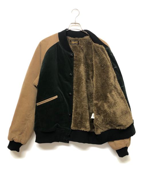 The Stevenson Overall Co.（スティーブンソン オーバーオールズ）The Stevenson Overall Co. (スティーブンソン オーバーオールズ) ブルゾン グリーン×ベージュ サイズ:42の古着・服飾アイテム