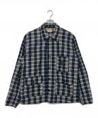 Sun Surfサンサーフ）の古着「チェックジャケット」｜ブルー×ホワイト