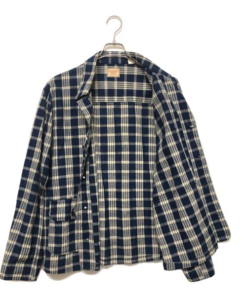 Sun Surf（サンサーフ）Sun Surf (サンサーフ) チェックジャケット ブルー×ホワイト サイズ:不明の古着・服飾アイテム