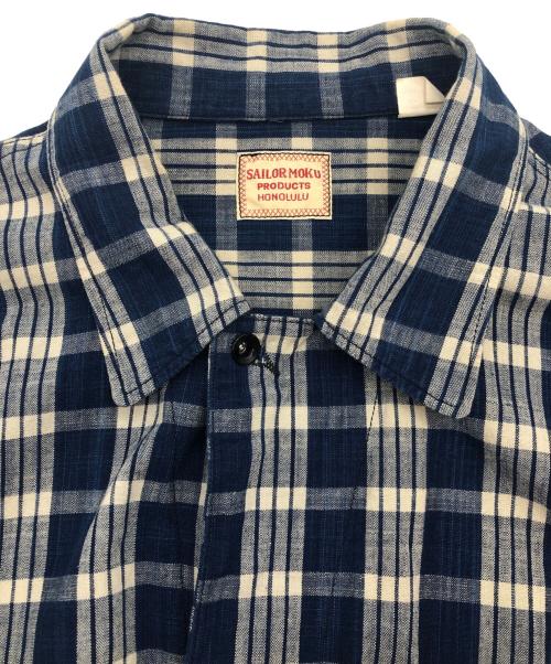 Sun Surf（サンサーフ）Sun Surf (サンサーフ) チェックジャケット ブルー×ホワイト サイズ:不明の古着・服飾アイテム