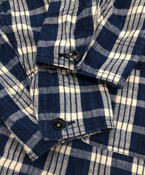 Sun Surf（サンサーフ）Sun Surf (サンサーフ) チェックジャケット ブルー×ホワイト サイズ:不明の古着・服飾アイテム